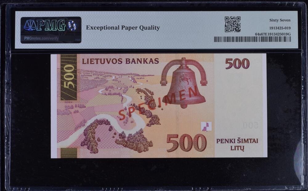 500 litų banknotas, 2000 m. laida – reversas