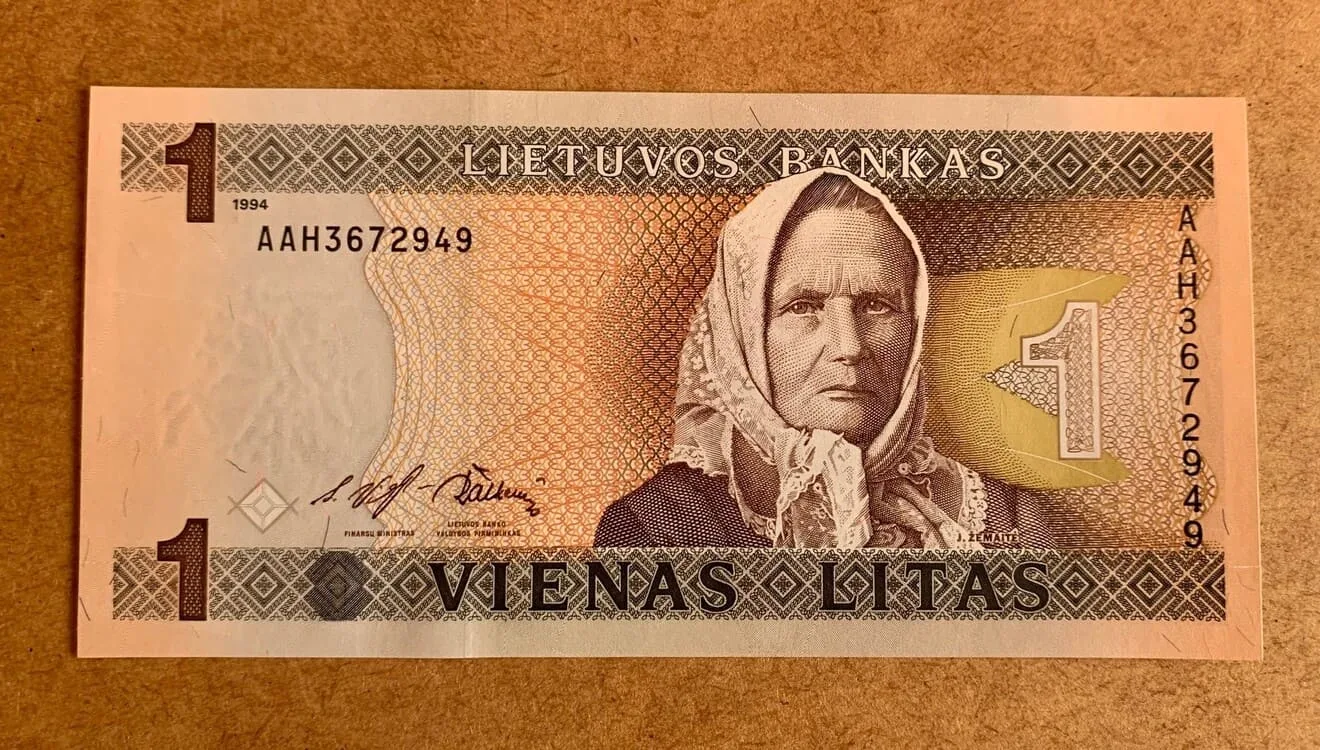 banknotas 1 litas 1994 aversas banknotas 1 litas 1994 aversas