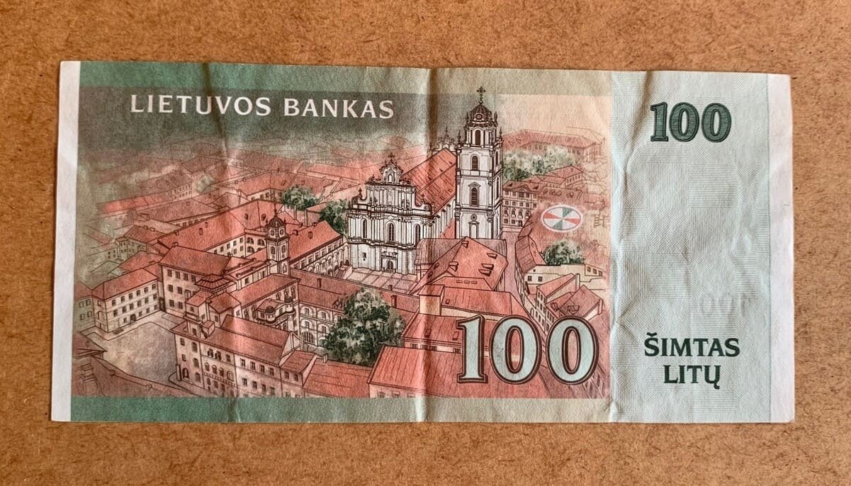100 litų banknotas, 2007 m. laida – reversas