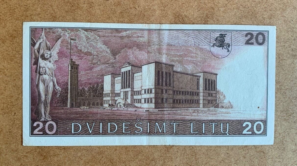 20 litų banknotas, 1991 m. laida – reversas