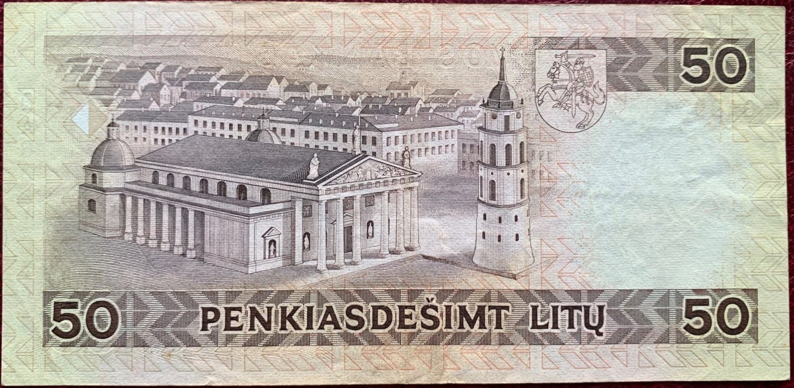 50 litų banknotas, 1993 m. laida – reversas