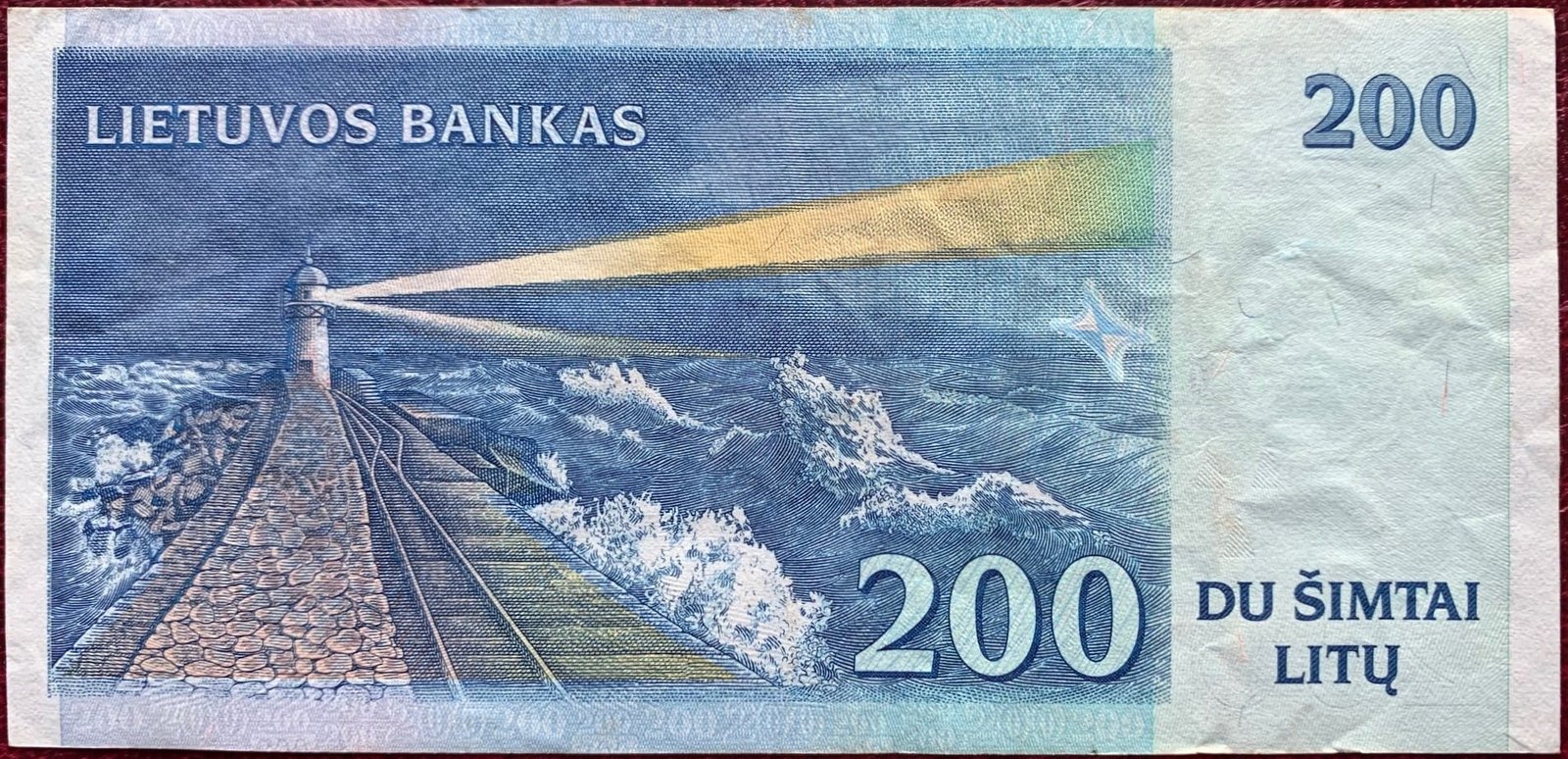 200 litų banknotas, 1997 m. laida – reversas