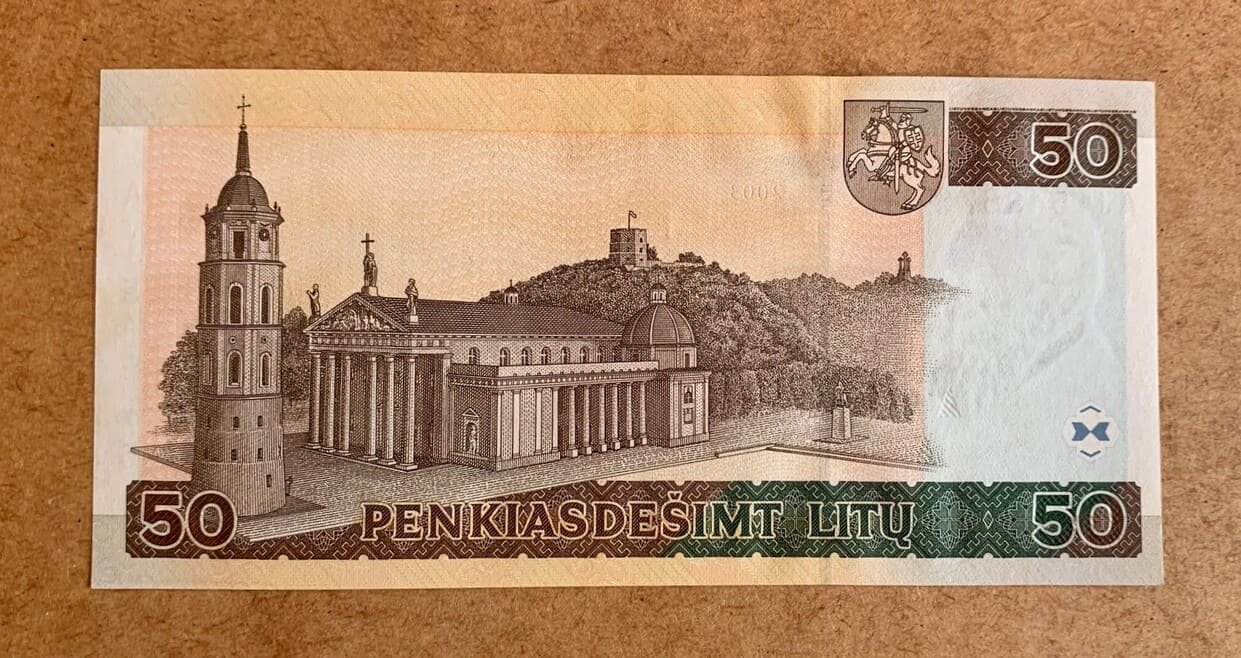 50 litų banknotas, 2003 m. laida – reversas