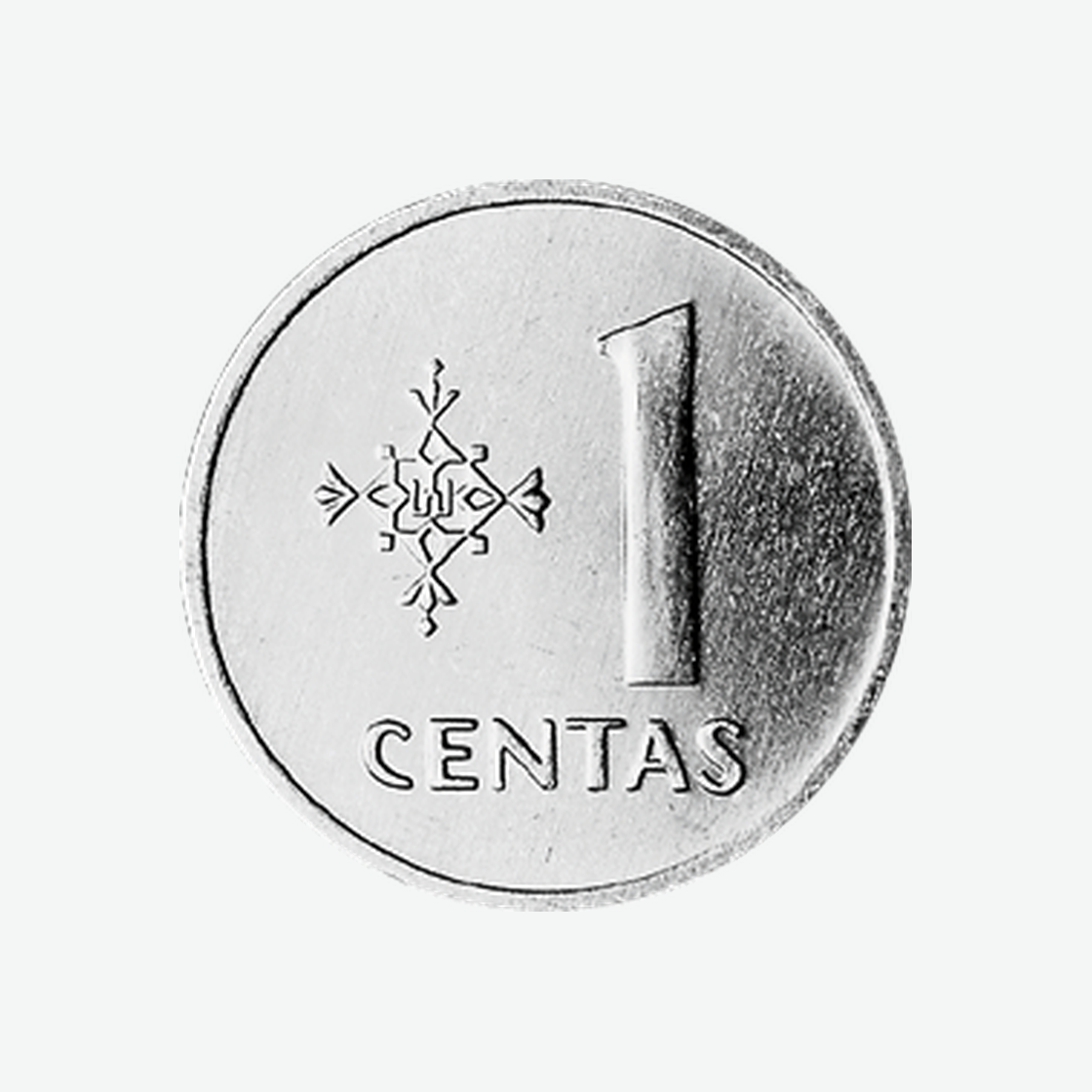 1991 m. Lietuvos 1 cento monetos reversas