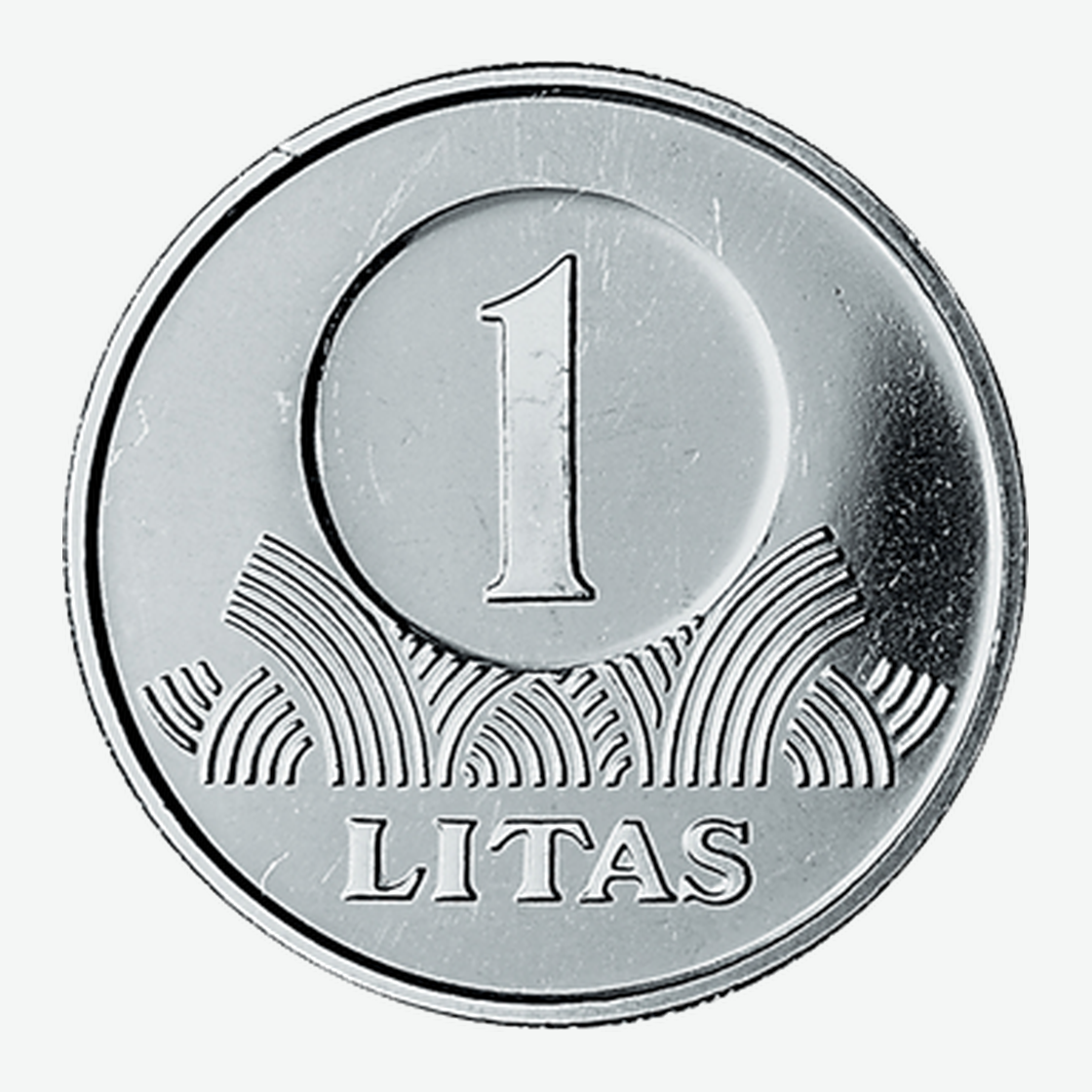 Nuo 1998 m. leistos Lietuvos 1 lito monetos reversas