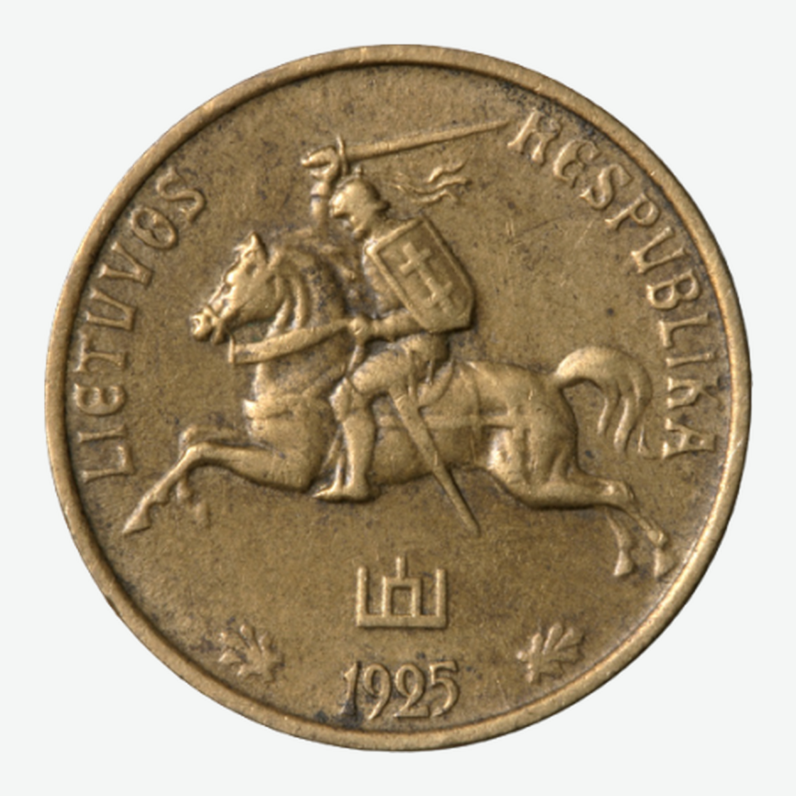 1925 m. Lietuvos 1 cento monetos aversas