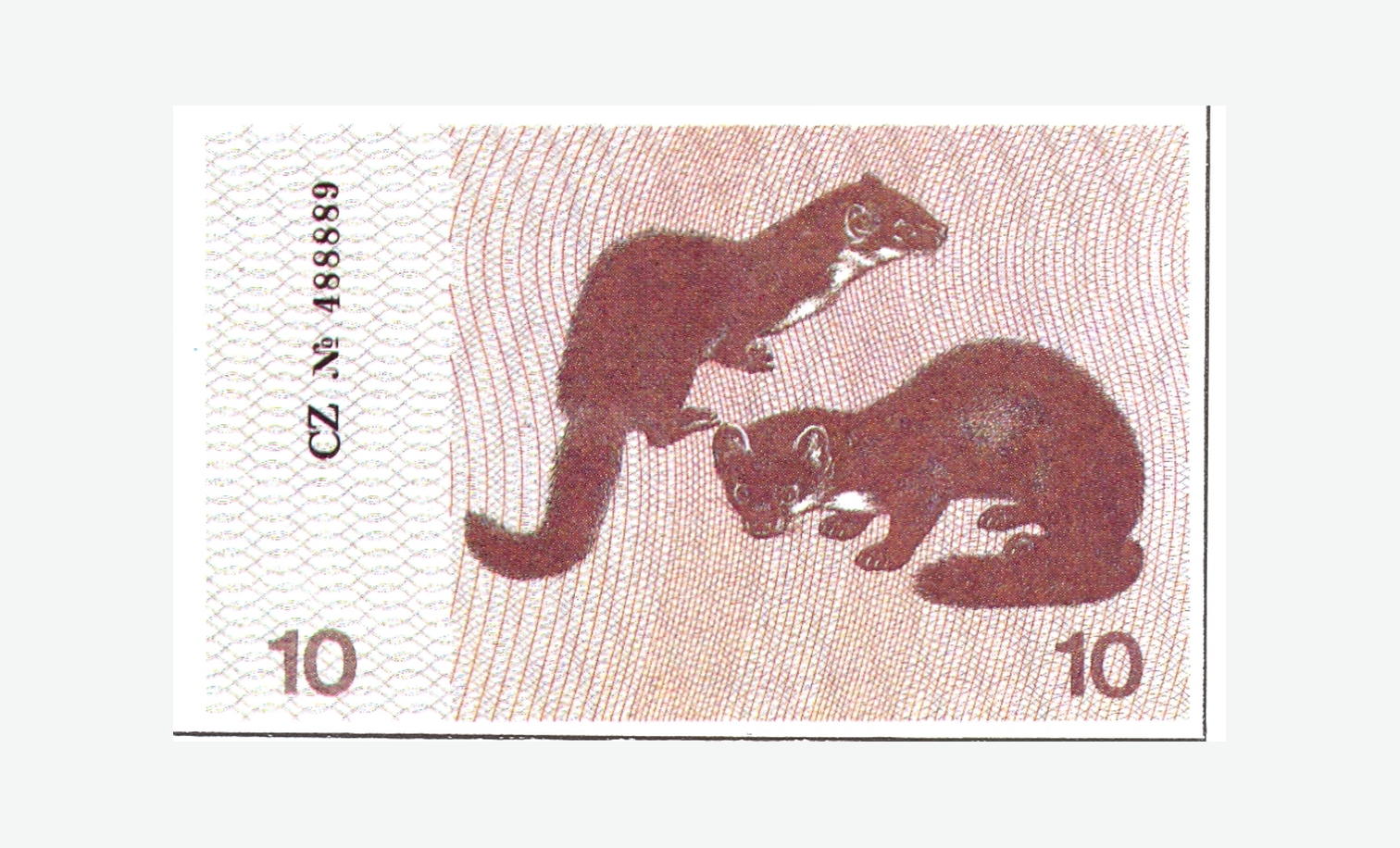 1991 m. reversas Lietuvos 10 talonų talono reversas