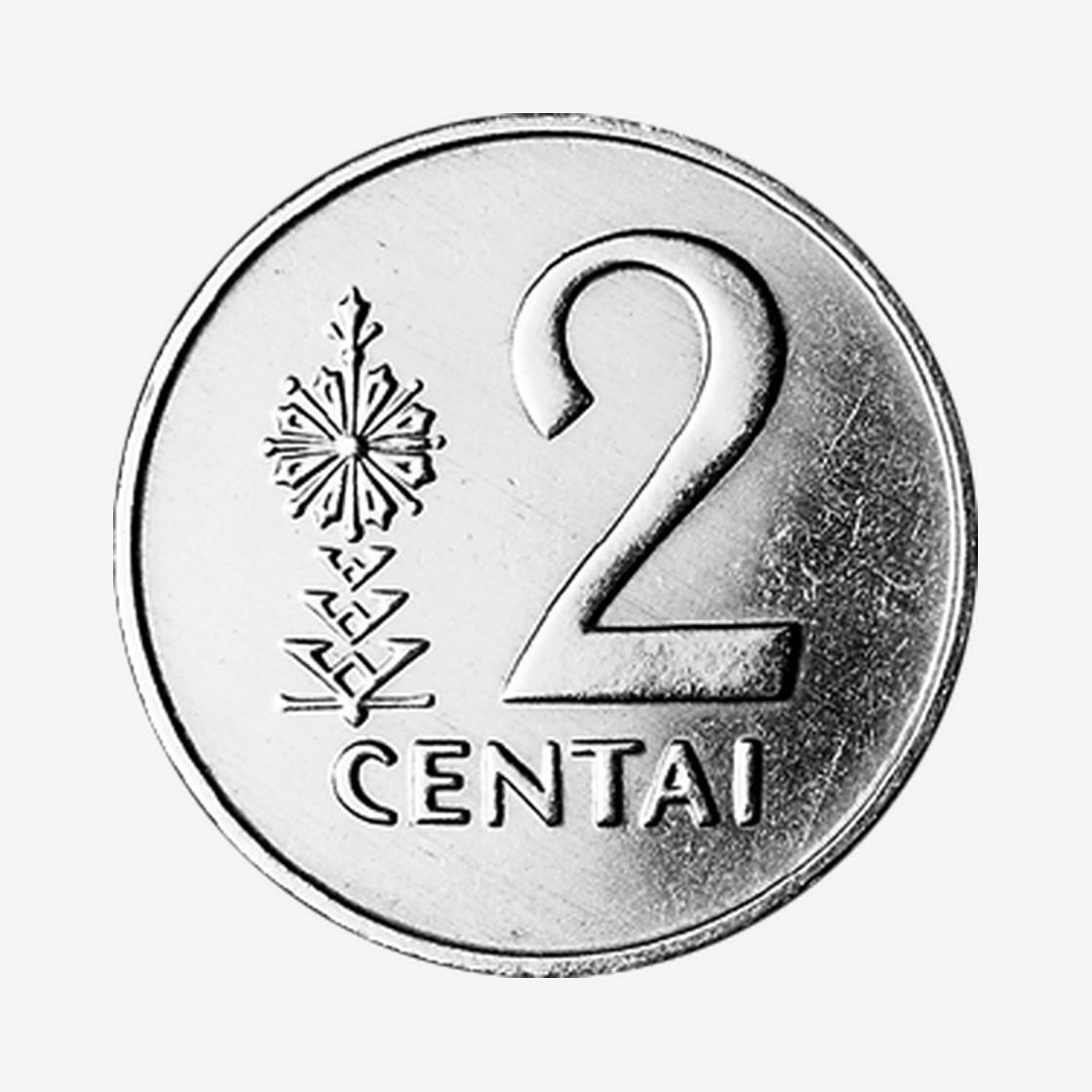 1991 m. Lietuvos 2 centų monetos reversas