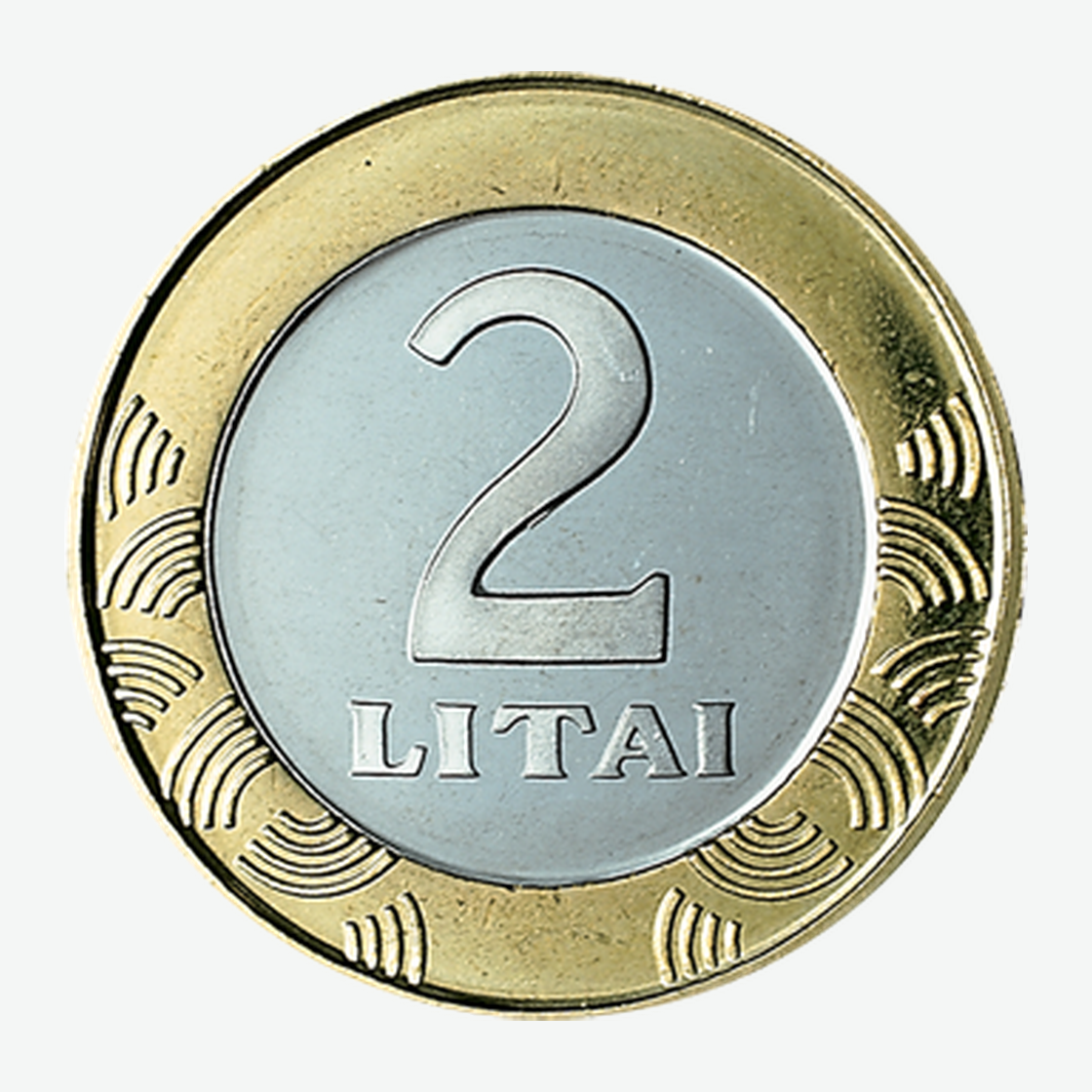 Nuo 1998 m. leistos Lietuvos 2 litų monetos reversas