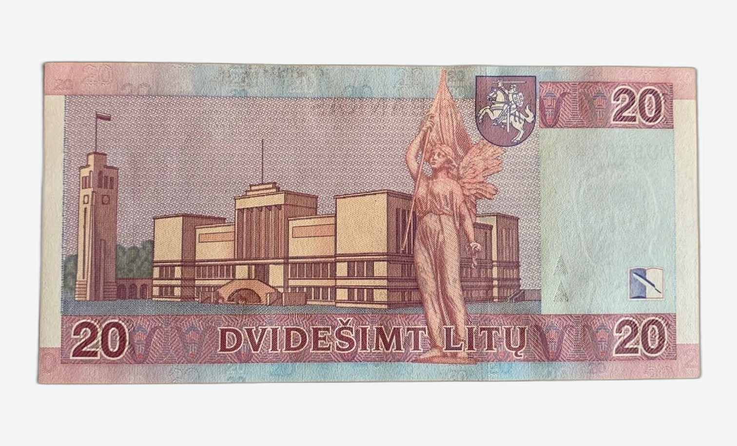 2007 m. Lietuvos 20 litų banknoto reversas