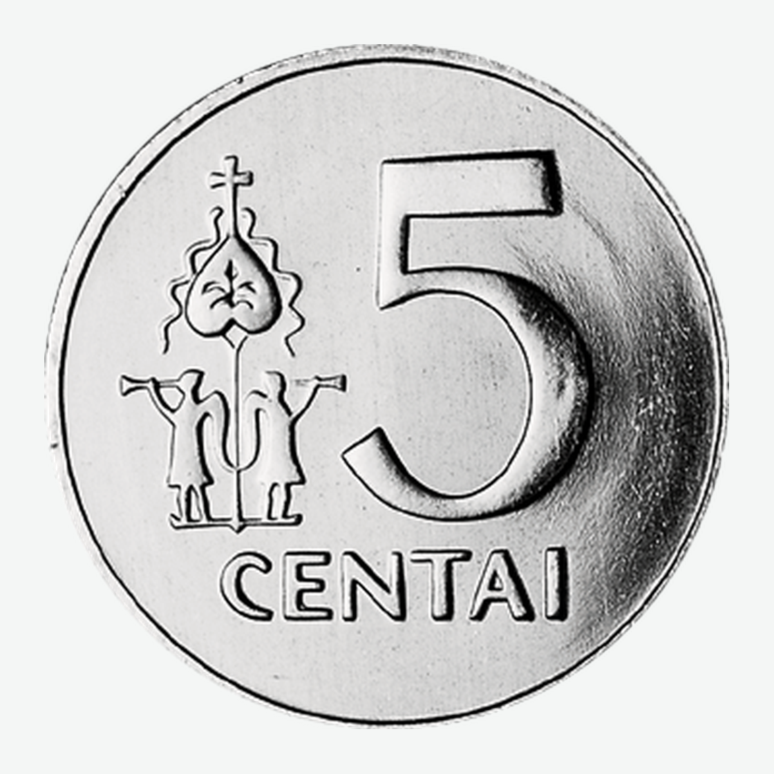 1991 m. Lietuvos 5 centų monetos reversas